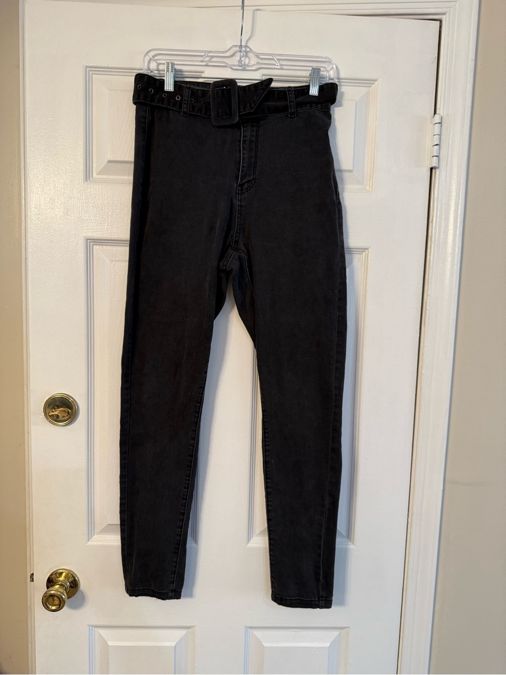 superdown High-Rise Black Paperbag Waist Jeans